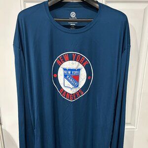 New York Rangers Long Sleeve Moisture Wicking Shirt 3XL